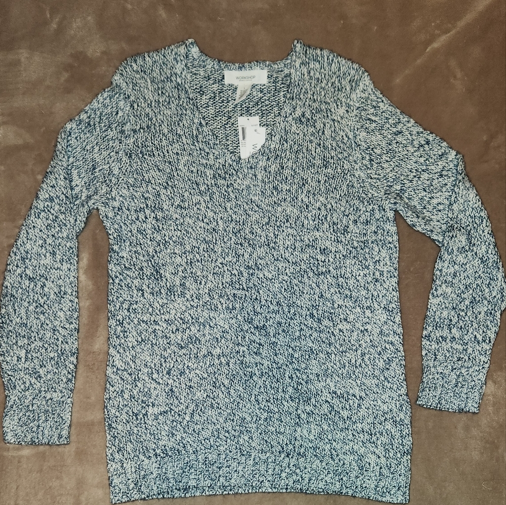 NWT Workshop Republic Long-Sleeved Space Dye Tunic Sweater, Women's Size Large